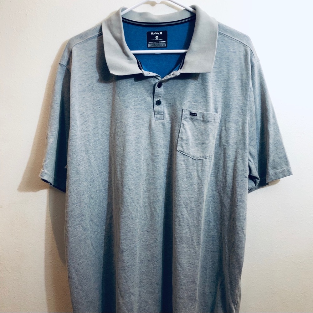 Hurley x Nike Dri Slim Fit Casual Athletic Collar